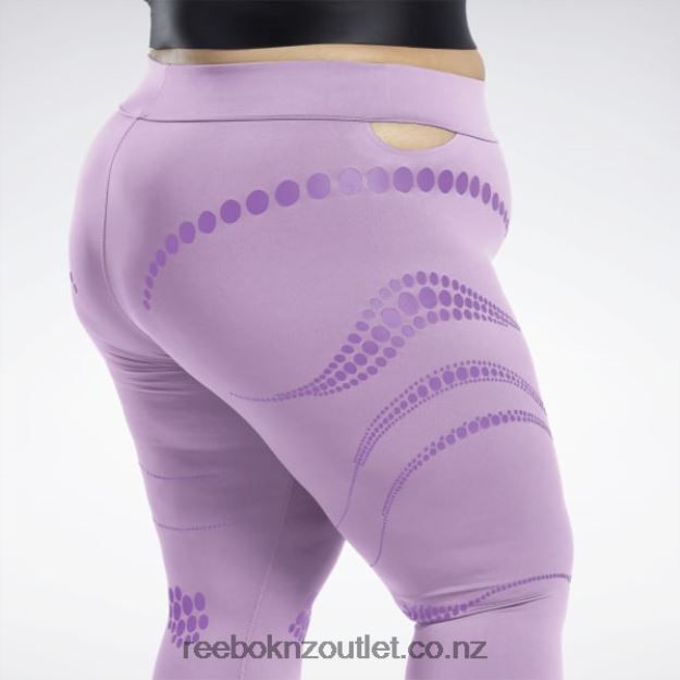 Puzzled Purple 2B4626366 Cardi B Tights (Plus Size) Reebok Women