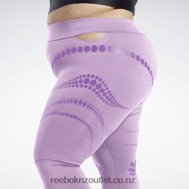 Puzzled Purple 2B4626366 Cardi B Tights (Plus Size) Reebok Women