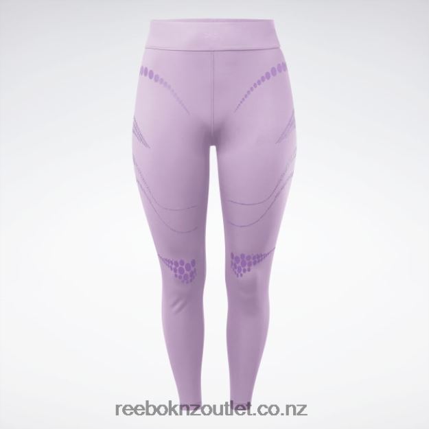 Puzzled Purple 2B4626366 Cardi B Tights (Plus Size) Reebok Women