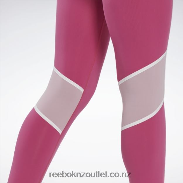 Semi Proud Pink 2B4626385 Lux High-Waisted Colorblock Tights Reebok Women