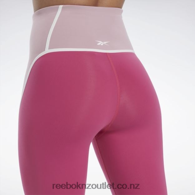 Semi Proud Pink 2B4626385 Lux High-Waisted Colorblock Tights Reebok Women