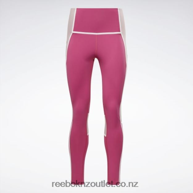 Semi Proud Pink 2B4626385 Lux High-Waisted Colorblock Tights Reebok Women