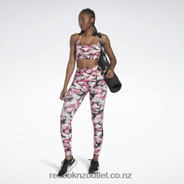 Semi Proud Pink 2B4626547 Lux Bold Camo Print Tights Reebok Women