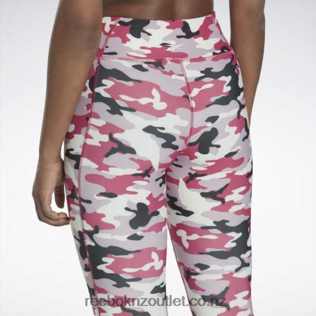 Semi Proud Pink 2B4626547 Lux Bold Camo Print Tights Reebok Women