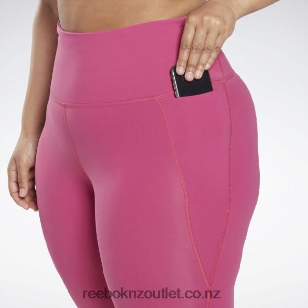 Semi Proud Pink 2B4626831 Lux High-Waisted Tights (Plus Size) Reebok Women