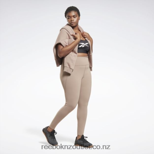 Taupe 2B4626909 Lux High-Waisted Tights (Plus Size) Reebok Women