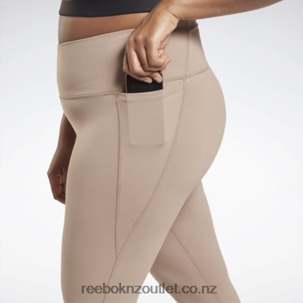 Taupe 2B4626909 Lux High-Waisted Tights (Plus Size) Reebok Women