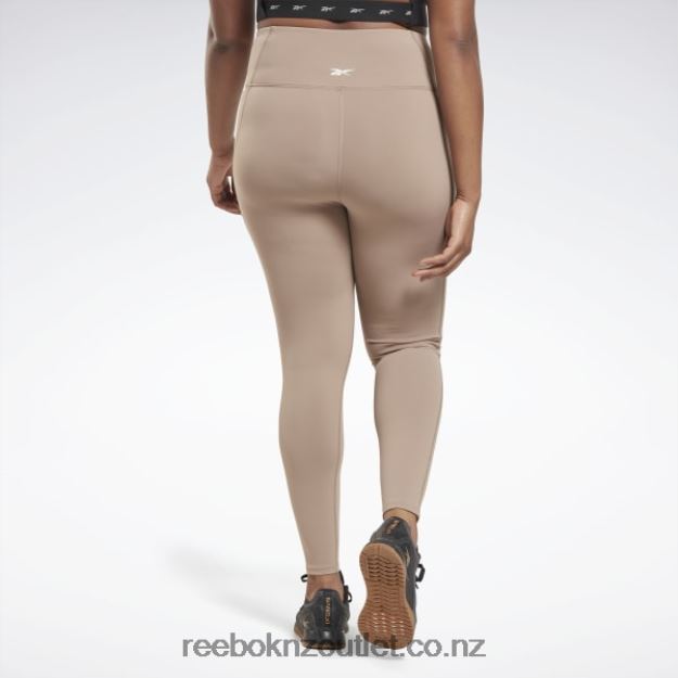 Taupe 2B4626909 Lux High-Waisted Tights (Plus Size) Reebok Women