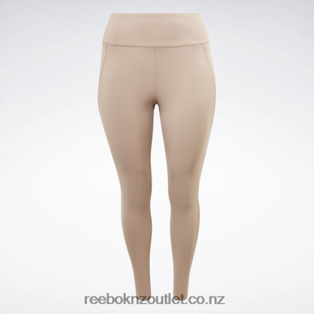 Taupe 2B4626909 Lux High-Waisted Tights (Plus Size) Reebok Women