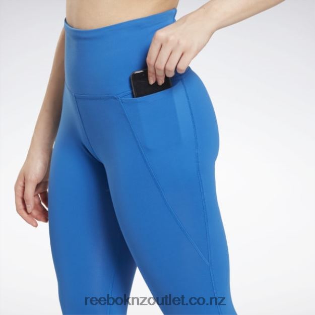 Vector Blue 2B4626426 Lux High-Waisted Tights Reebok Women