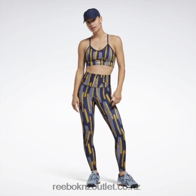Vector Navy 2B4626538 MYT Allover Print Tights Reebok Women