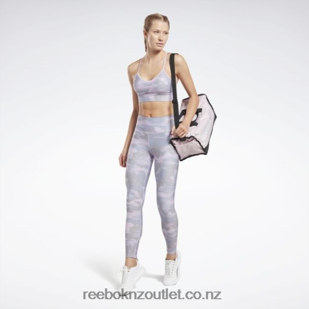 Violet Haze 2B4626480 Workout Ready Camo Print Tights Reebok Women