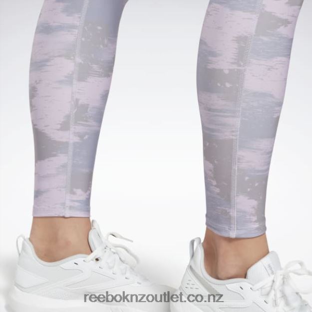 Violet Haze 2B4626480 Workout Ready Camo Print Tights Reebok Women