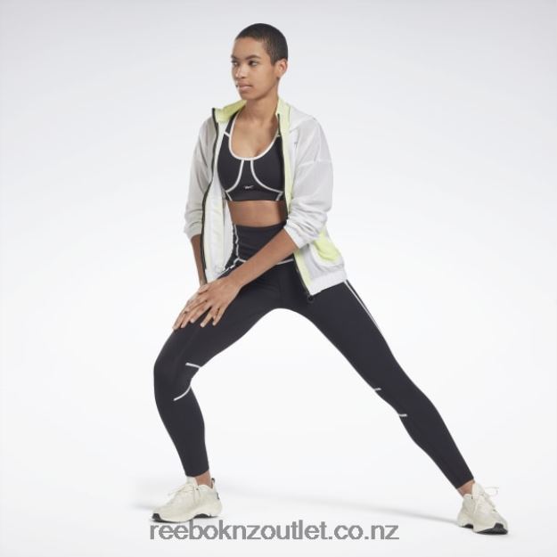 Black 2B4626499 Lux Racer Padded Colorblocked Bra Reebok Women