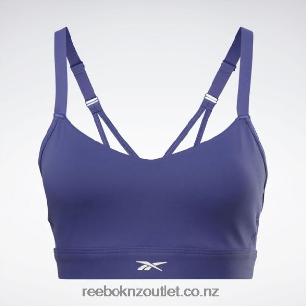 Bold Purple 2B4626670 Lux Strappy Sports Bra Reebok Women