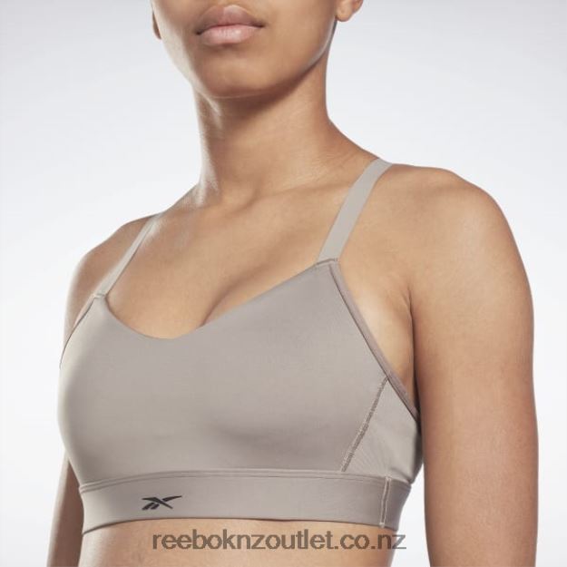 Boulder Grey 2B4626996 Lux Strappy Sports Bra Reebok Women