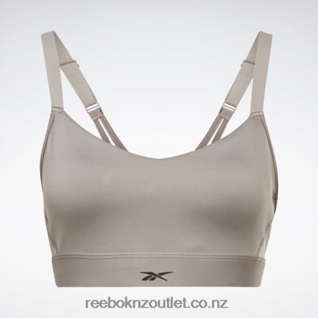 Boulder Grey 2B4626996 Lux Strappy Sports Bra Reebok Women