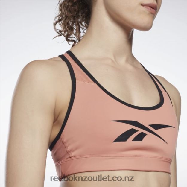 Canyon Coral 2B4626738 Lux Vector Racer Sports Bra Reebok Women