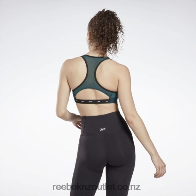 Forest Green 2B4626382 Lux Vector Racer Sports Bra Reebok Women