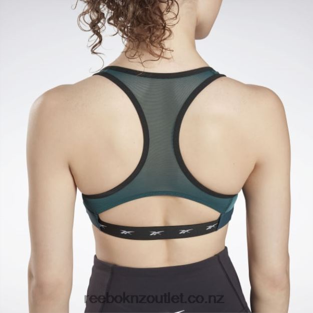 Forest Green 2B4626382 Lux Vector Racer Sports Bra Reebok Women