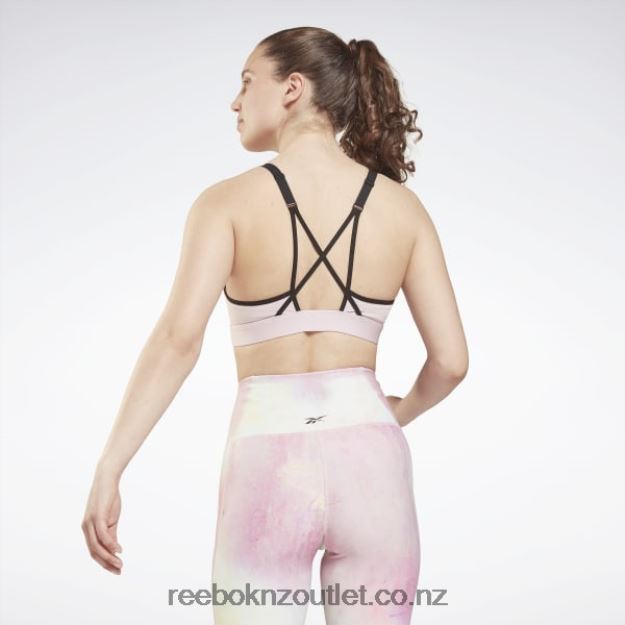 Frost Berry 2B4626876 Lux Strappy Medium-Impact Sports Bra Reebok Women