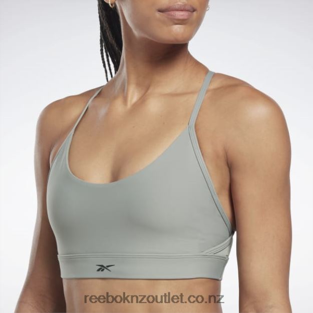 Harmony Green 2B4626456 Lux Strappy Sports Bra Reebok Women