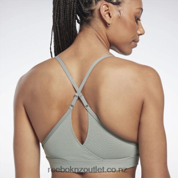 Harmony Green 2B4626456 Lux Strappy Sports Bra Reebok Women
