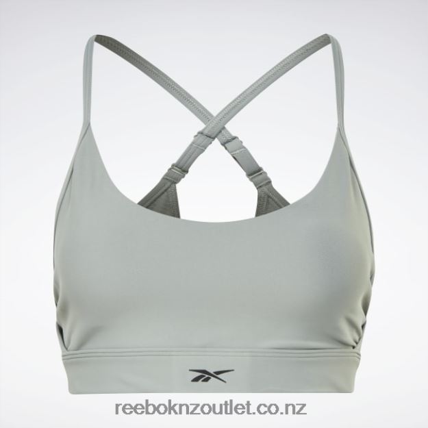 Harmony Green 2B4626456 Lux Strappy Sports Bra Reebok Women