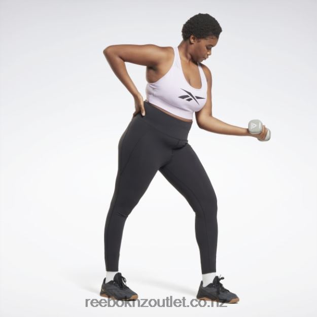 Purple Oasis 2B4626824 Lux Vector Racer Sports Bra (Plus Size) Reebok Women