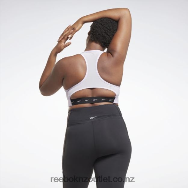 Purple Oasis 2B4626824 Lux Vector Racer Sports Bra (Plus Size) Reebok Women