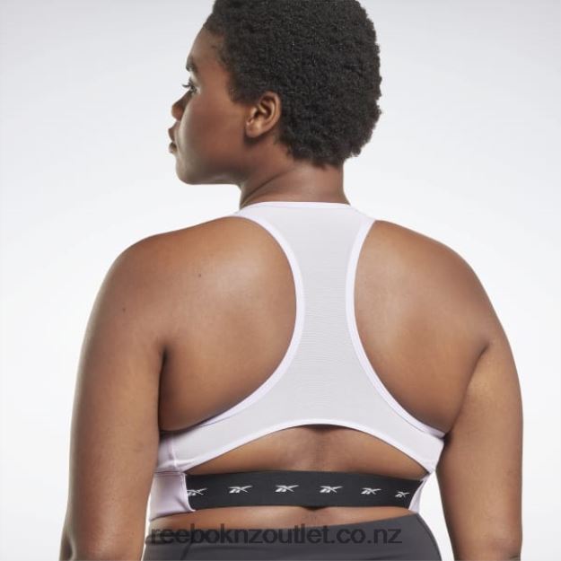 Purple Oasis 2B4626824 Lux Vector Racer Sports Bra (Plus Size) Reebok Women