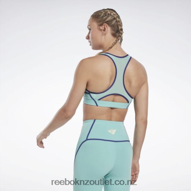 Semi Classic Teal 2B4626635 Les Mills Colorblock Bra Reebok Women
