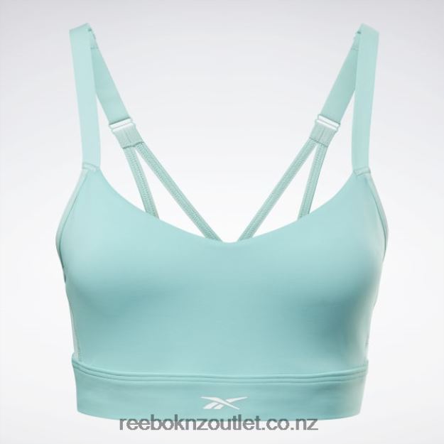 Semi Classic Teal 2B4626775 Lux Strappy Sports Bra Reebok Women