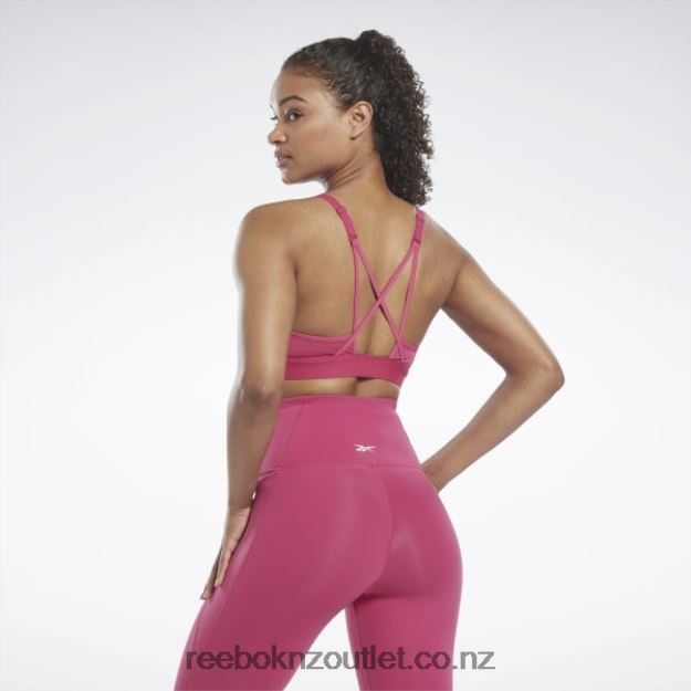 Semi Proud Pink 2B4626944 Lux Strappy Sports Bra Reebok Women