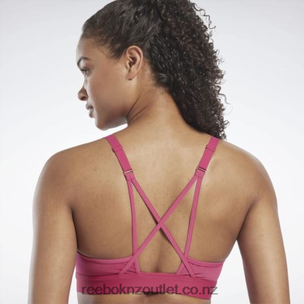 Semi Proud Pink 2B4626944 Lux Strappy Sports Bra Reebok Women