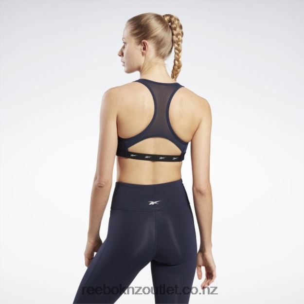 Vector Navy 2B4626515 Lux Vector Racer Sports Bra Reebok Women