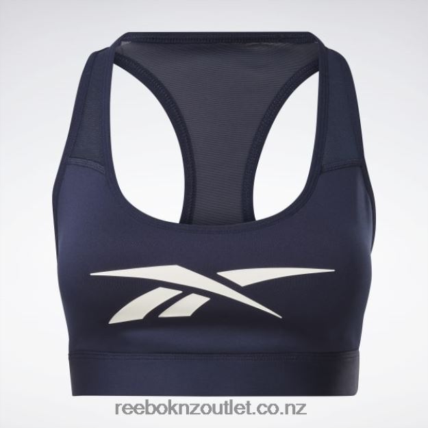 Vector Navy 2B4626515 Lux Vector Racer Sports Bra Reebok Women