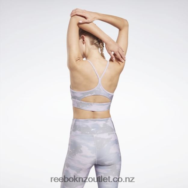 Violet Haze 2B4626662 Workout Ready Camo Print Bra Reebok Women
