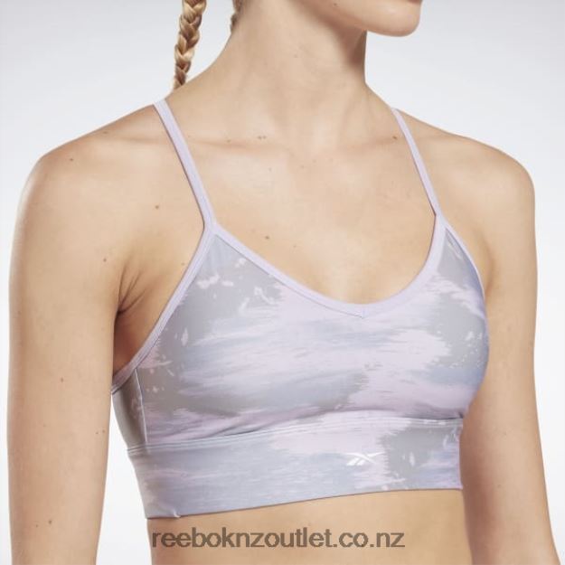 Violet Haze 2B4626662 Workout Ready Camo Print Bra Reebok Women