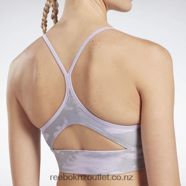 Violet Haze 2B4626662 Workout Ready Camo Print Bra Reebok Women