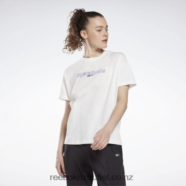 White 2B4626727 Brand T-Shirt Reebok Women