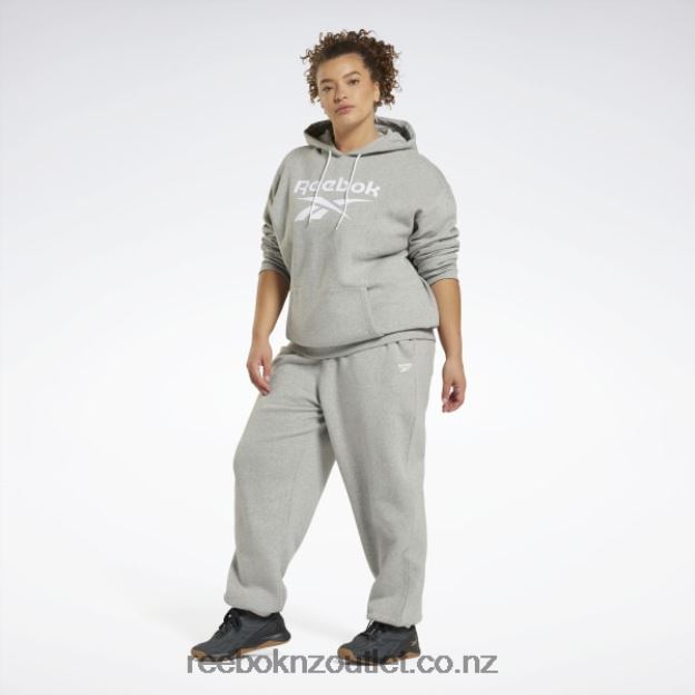 Medium Grey Heather 2B4626647 Identity Fleece Joggers (Plus Size) Reebok Women