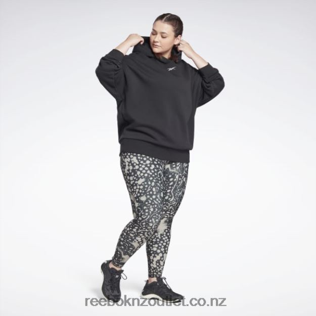 Black 2B4626509 Studio Recycled Oversize Hoodie (Plus Size) Reebok Women