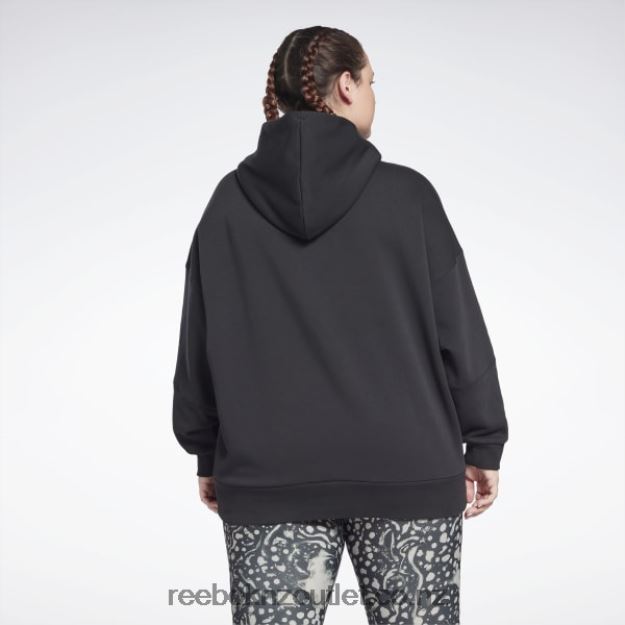Black 2B4626509 Studio Recycled Oversize Hoodie (Plus Size) Reebok Women
