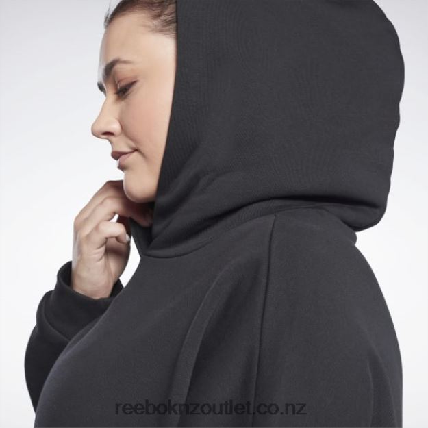 Black 2B4626509 Studio Recycled Oversize Hoodie (Plus Size) Reebok Women