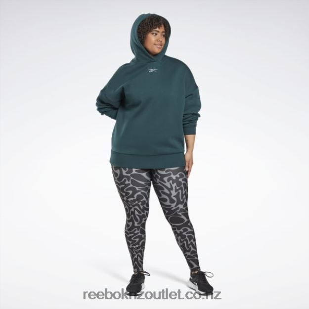 Forest Green 2B4626586 Studio Recycled Oversize Hoodie (Plus Size) Reebok Women