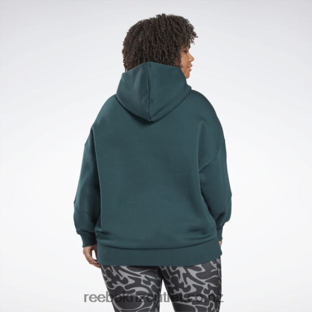 Forest Green 2B4626586 Studio Recycled Oversize Hoodie (Plus Size) Reebok Women