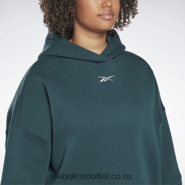 Forest Green 2B4626586 Studio Recycled Oversize Hoodie (Plus Size) Reebok Women