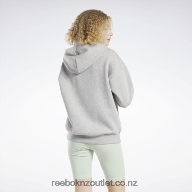 Medium Grey Heather 2B4626464 Identity Big Logo Fleece Hoodie Reebok Women
