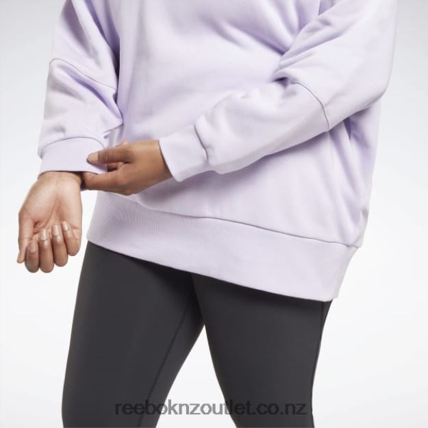Purple Oasis 2B4626602 Studio Recycled Oversize Hoodie (Plus Size) Reebok Women